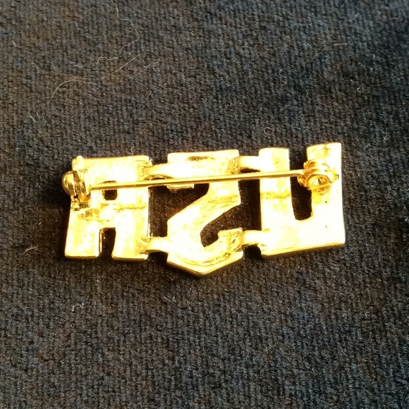 Patriotic Austrian Crystal/Enamel USA Pin Set - Picture 3 of 6